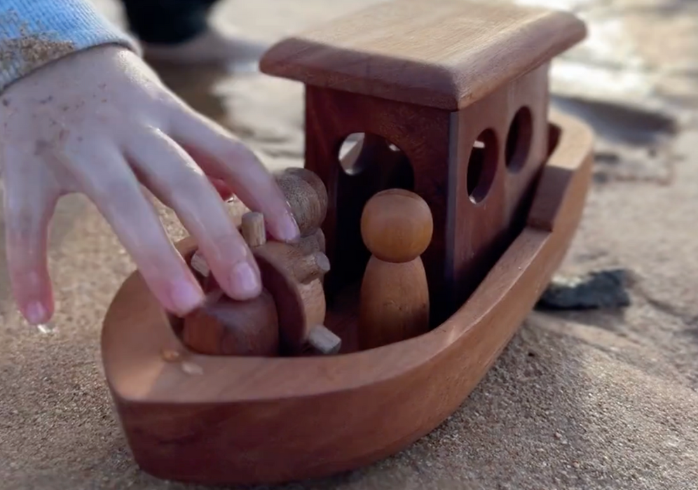 Wooden Peg Doll Tugboat