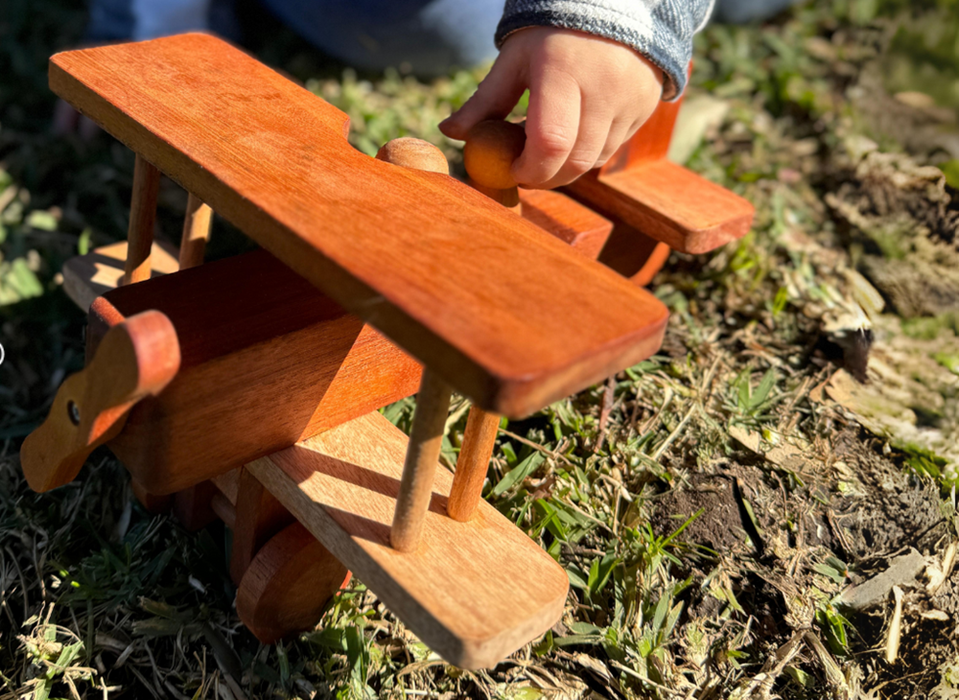Wooden Peg Doll Airplane