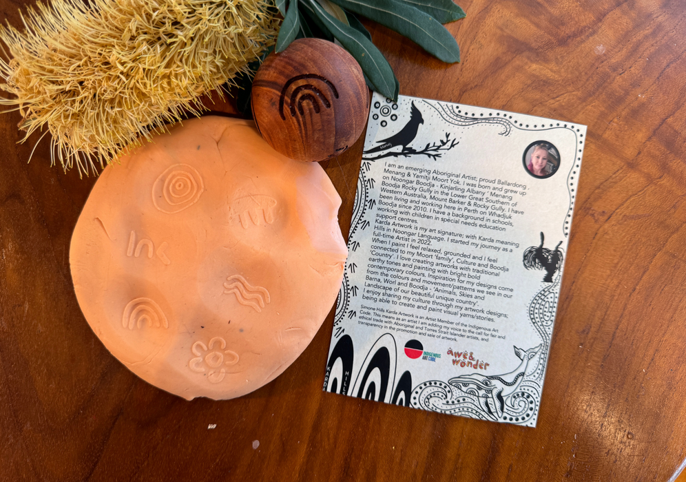 Aboriginal Noongar Symbol Dough Rolling Balls By Simone Hills