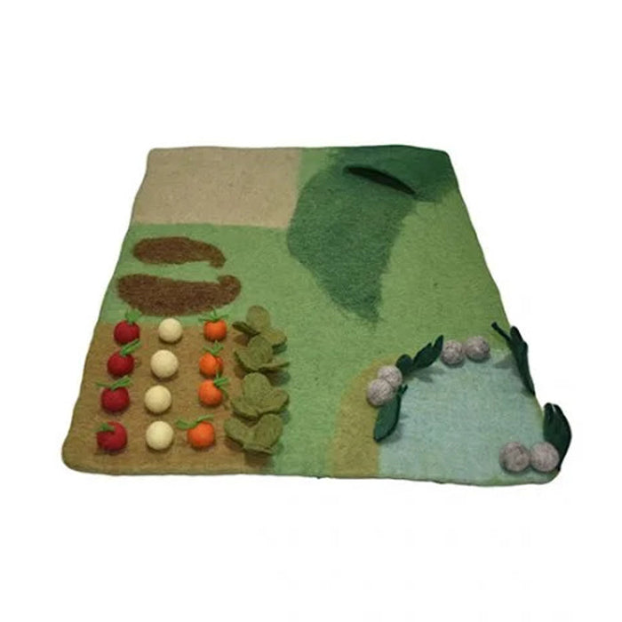 Felted Farm Playmat and Animals Set