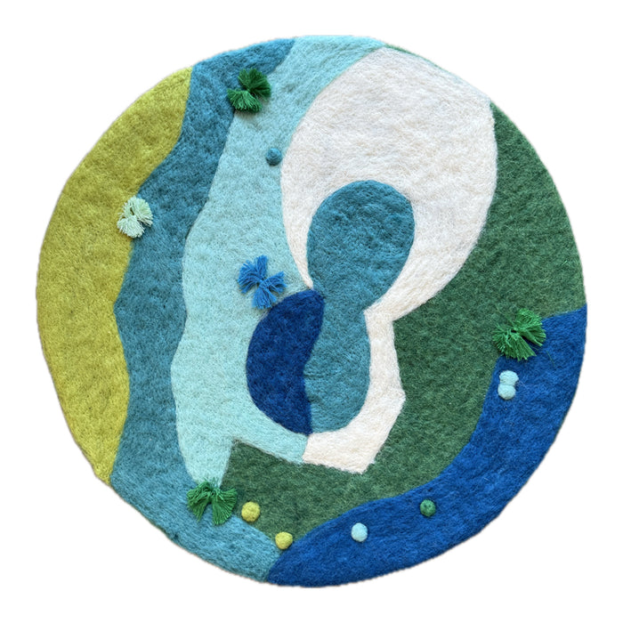 Lagoon Circular Felt Mat