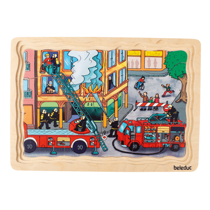 Multilayer Puzzle - Fire Brigade 58 Pcs