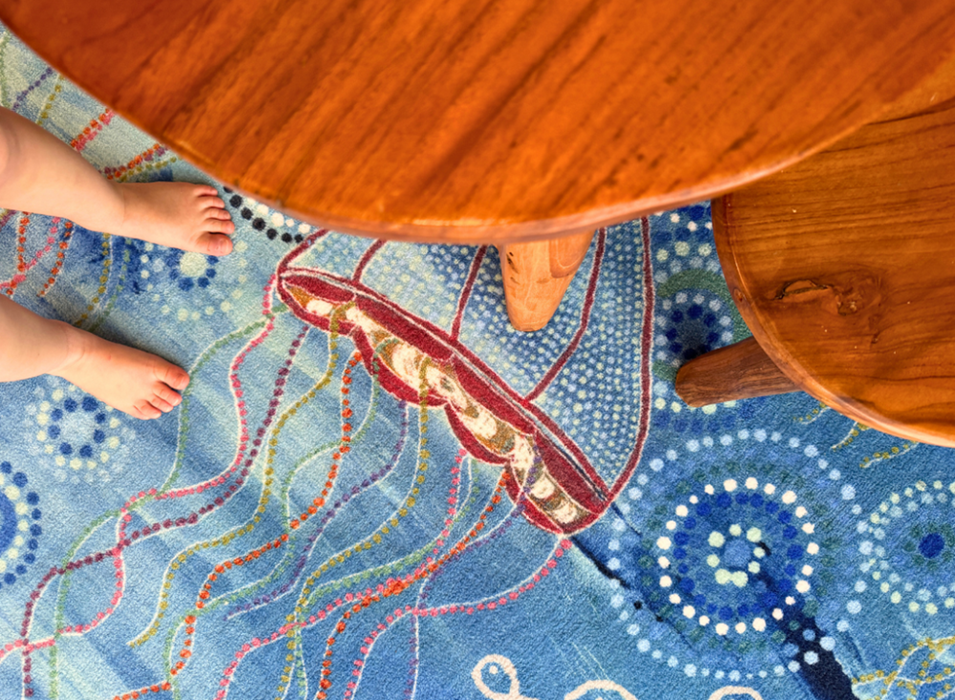 Down Under The Sea Rug by Simone Hills