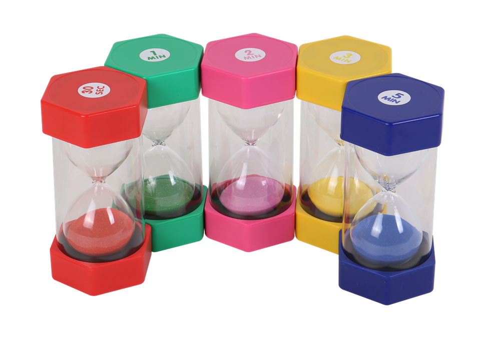 Hourglass Sand Clocks Set of 5 16cm H