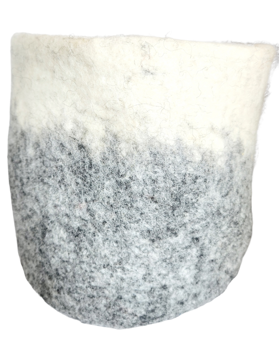 Felt Pot Plant - Concrete