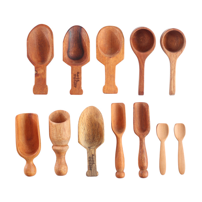 Wooden Scoops Set of 12