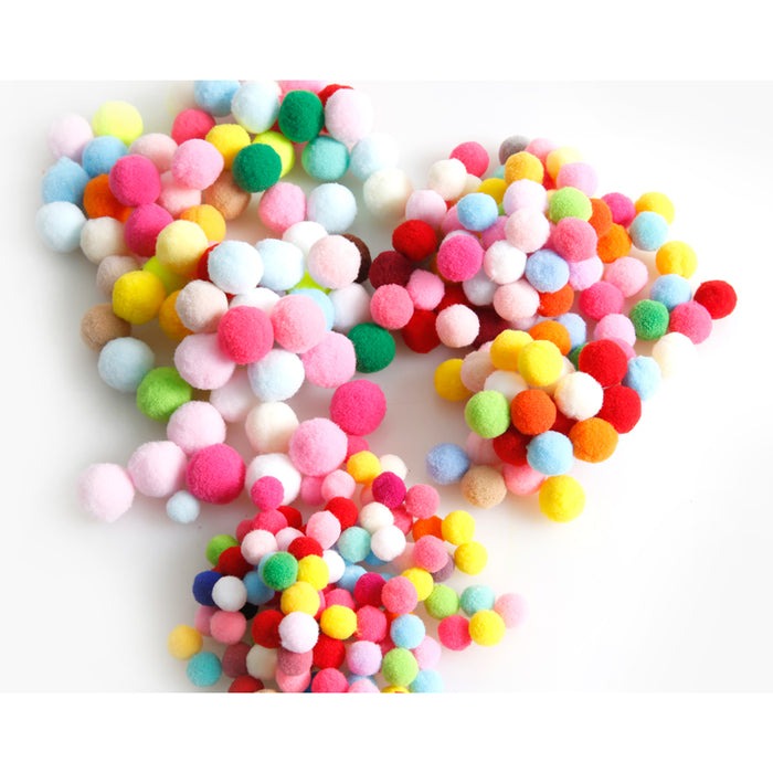 Pom Poms Assorted Colours & Sizes Pack of 300