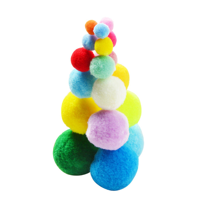 Pom Poms Assorted Colours & Sizes Pack of 300