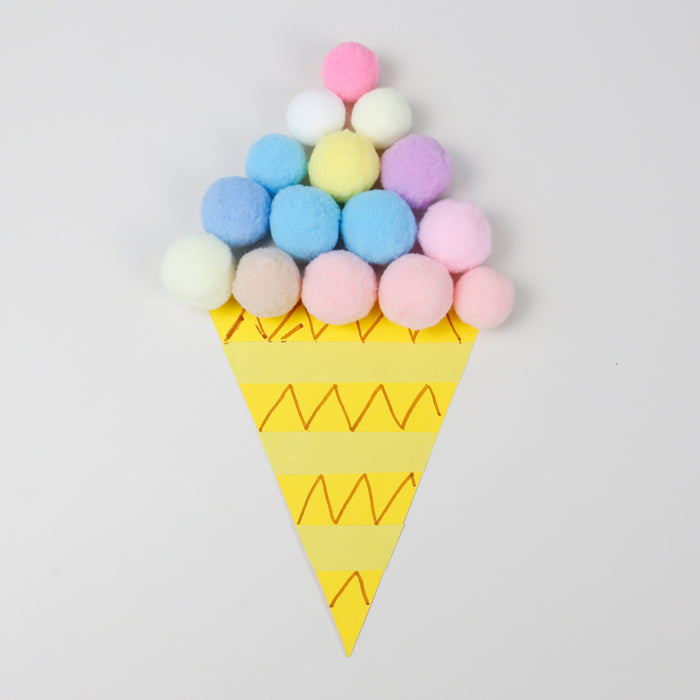 Pom Poms Assorted Colours & Sizes Pack of 300