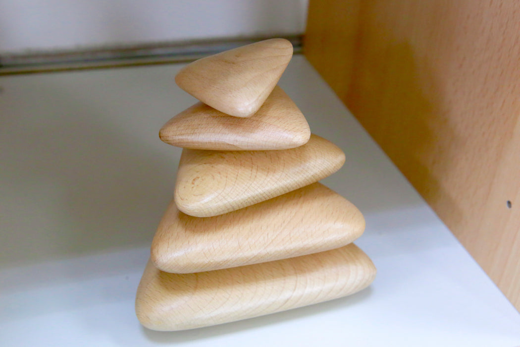 Wooden Pebble Stacker Set