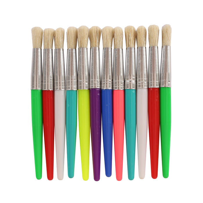 Bristle Paint Brush Pack of 12