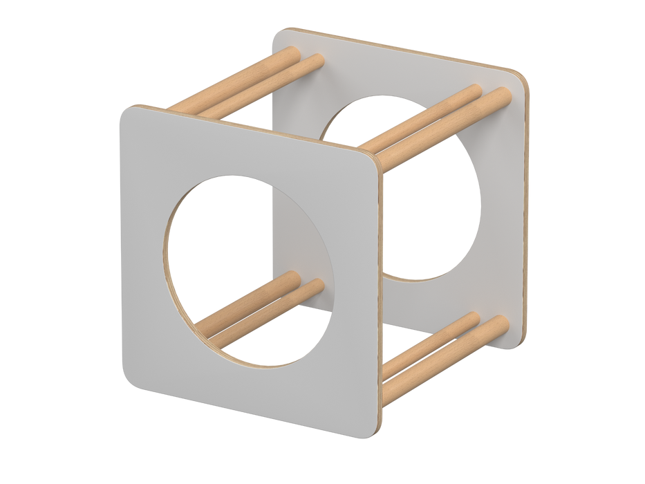 Wooden Indoor Climbing Round Window Cube