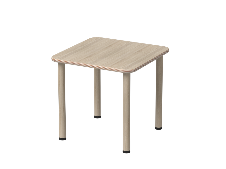 Santino 1 Square Table - Oak top, oak legs - 57cm H