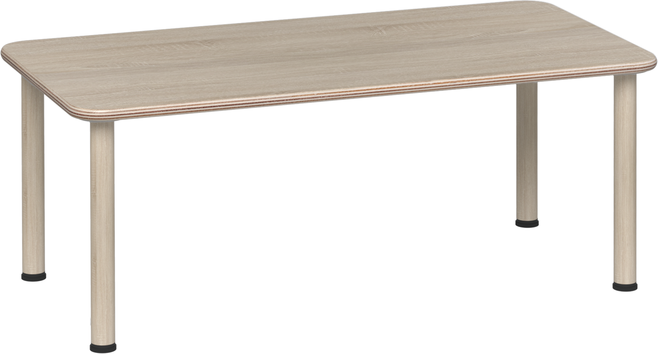 Santino 2 Rectangular Table - Oak top, oak legs - 52cm H