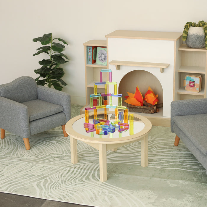 Fireplace with Mantle Shelves