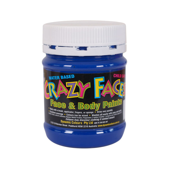 Crazy Faces Face & Body Paint 250ml Blue