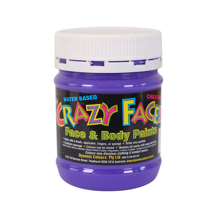 Crazy Faces Face & Body Paint 250ml Purple