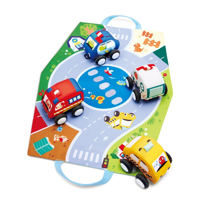 Pull-Back Plush Car Set
