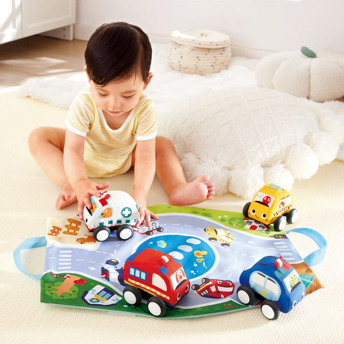 Pull-Back Plush Car Set