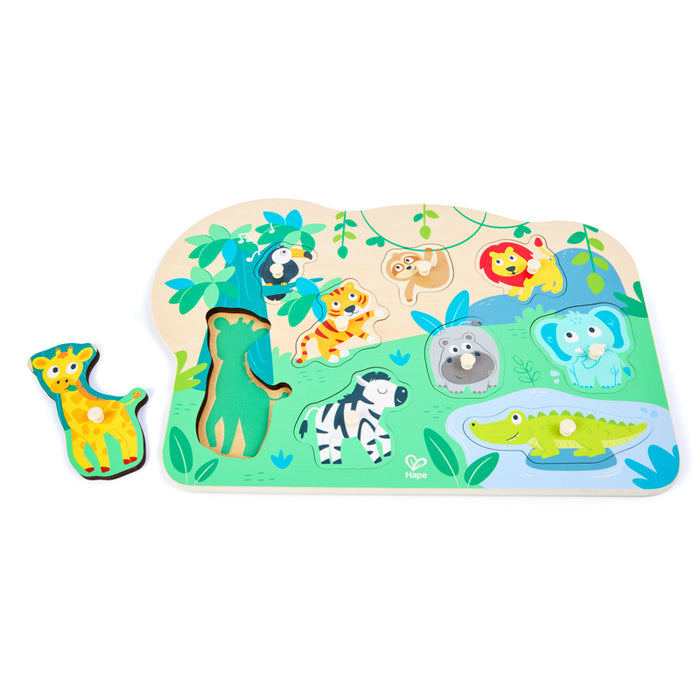 Wild Animals Peg Puzzle 9 Pcs