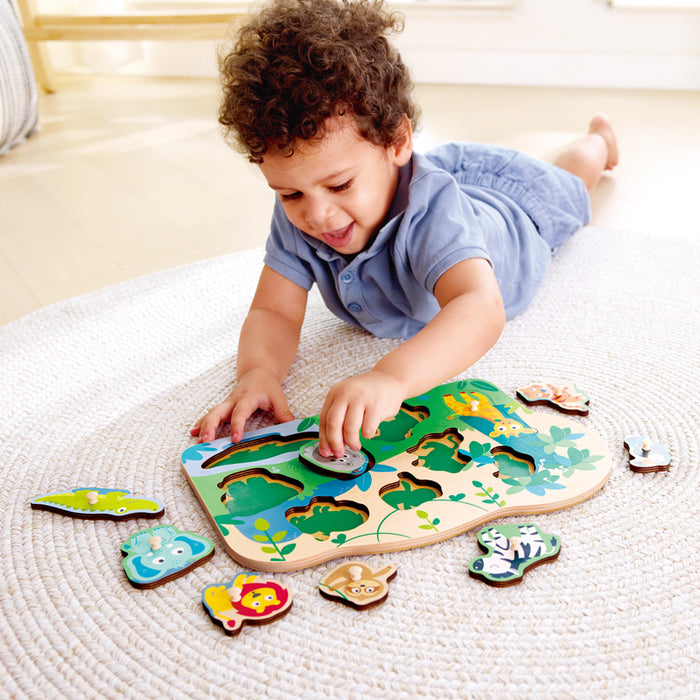 Wild Animals Peg Puzzle 9 Pcs