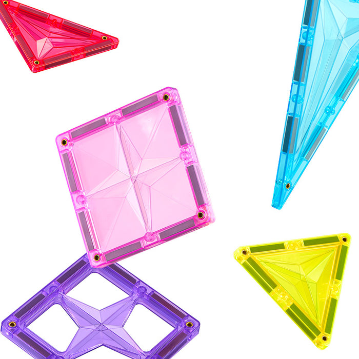 Star Magnetic Tiles Rainbow 108 Pcs in Storage Container