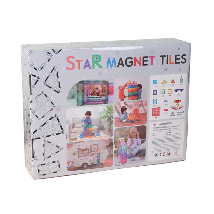 Star Magnetic Tiles Classic/Pastel 182 Pieces