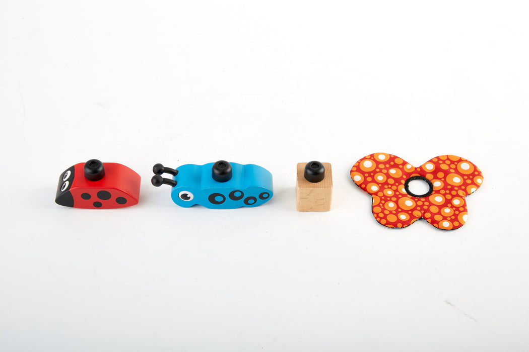 Stacking Wood Beetle and Butterfly Set Small