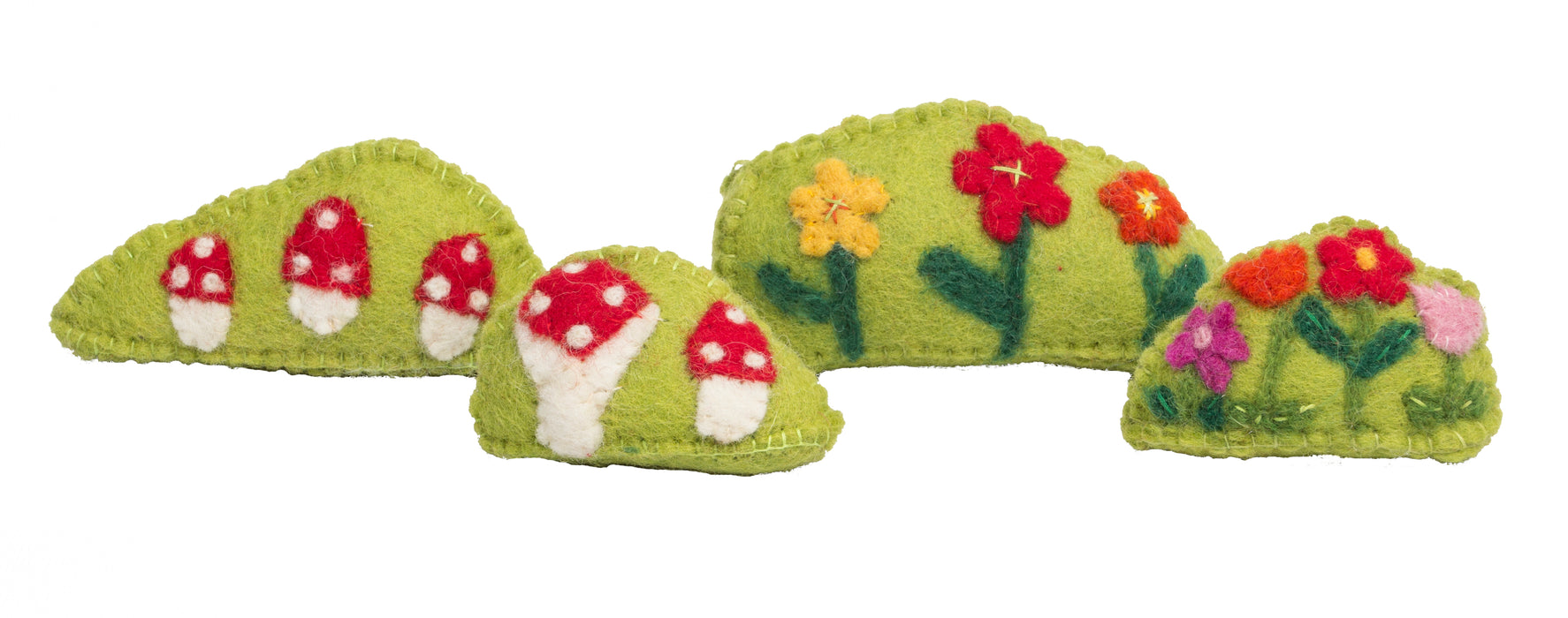 Bushes Flower/Toadstool Set of 4