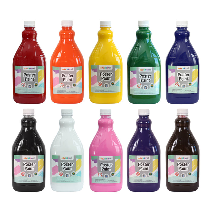 Educationall Poster Paint 2L Set of 10