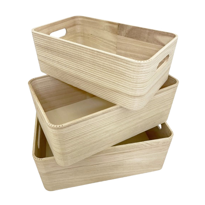 Nested Boxes Natural Set of 3