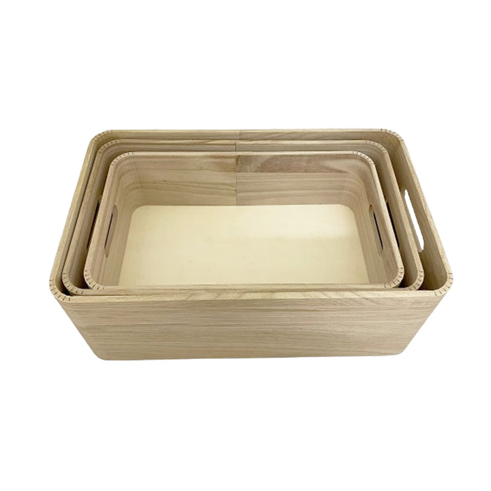 Nested Boxes Natural Set of 3