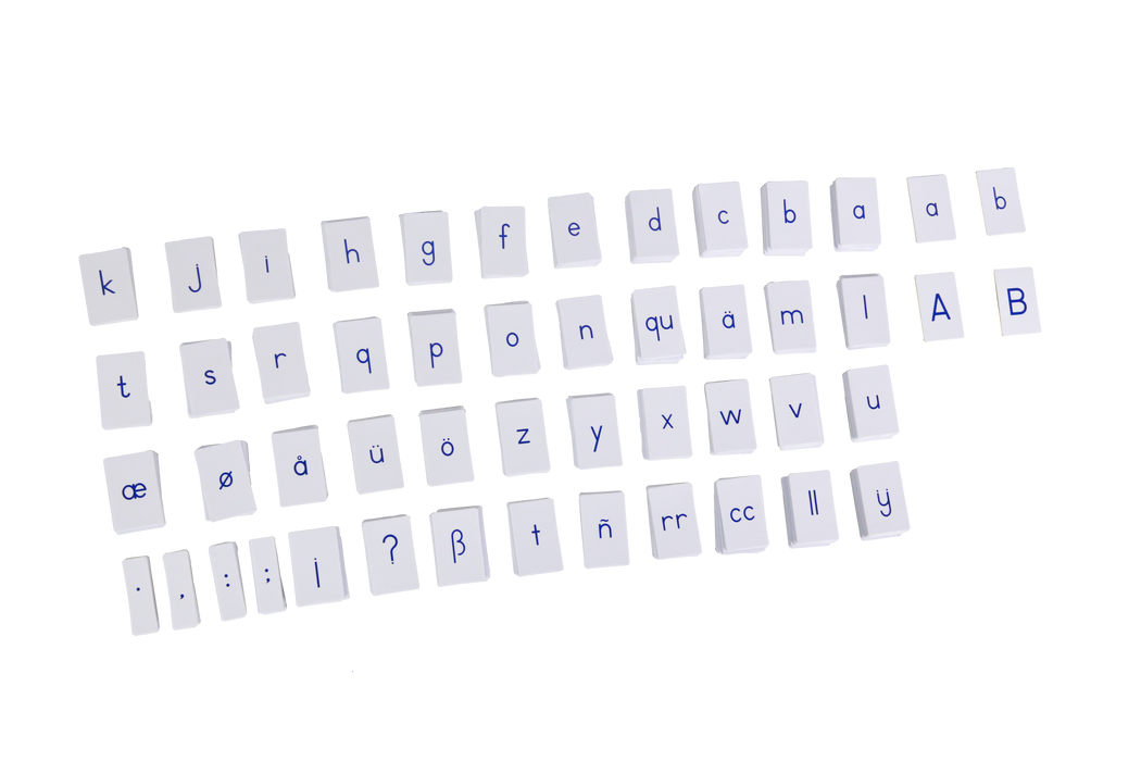 Printed Alphabet: International Print - Blue