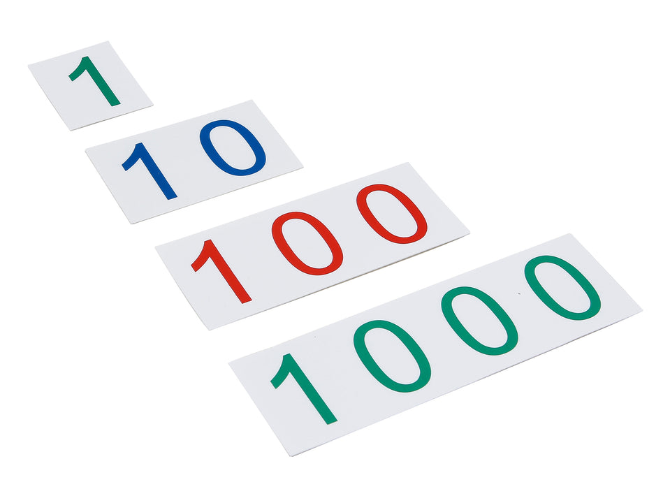 Plastic Number Cards: Large, 1-1000
