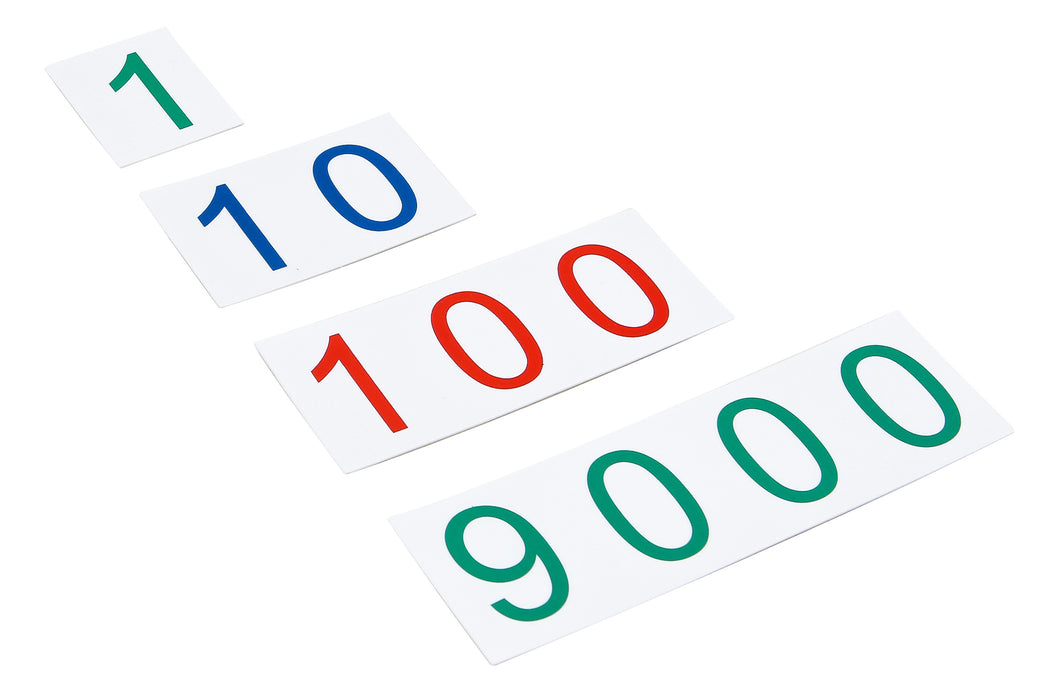 Plastic Number Cards: Large, 1-9000