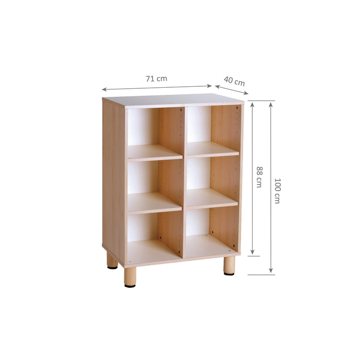 6-Space Shelf 3-Layer